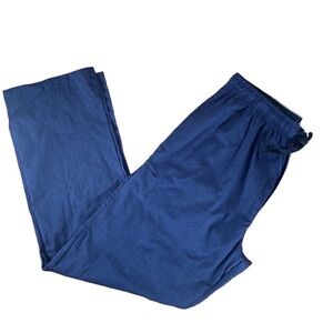 Hanes Mens Woven Comfort Flex Stretch Sleep Pant - Blue Denim- Large